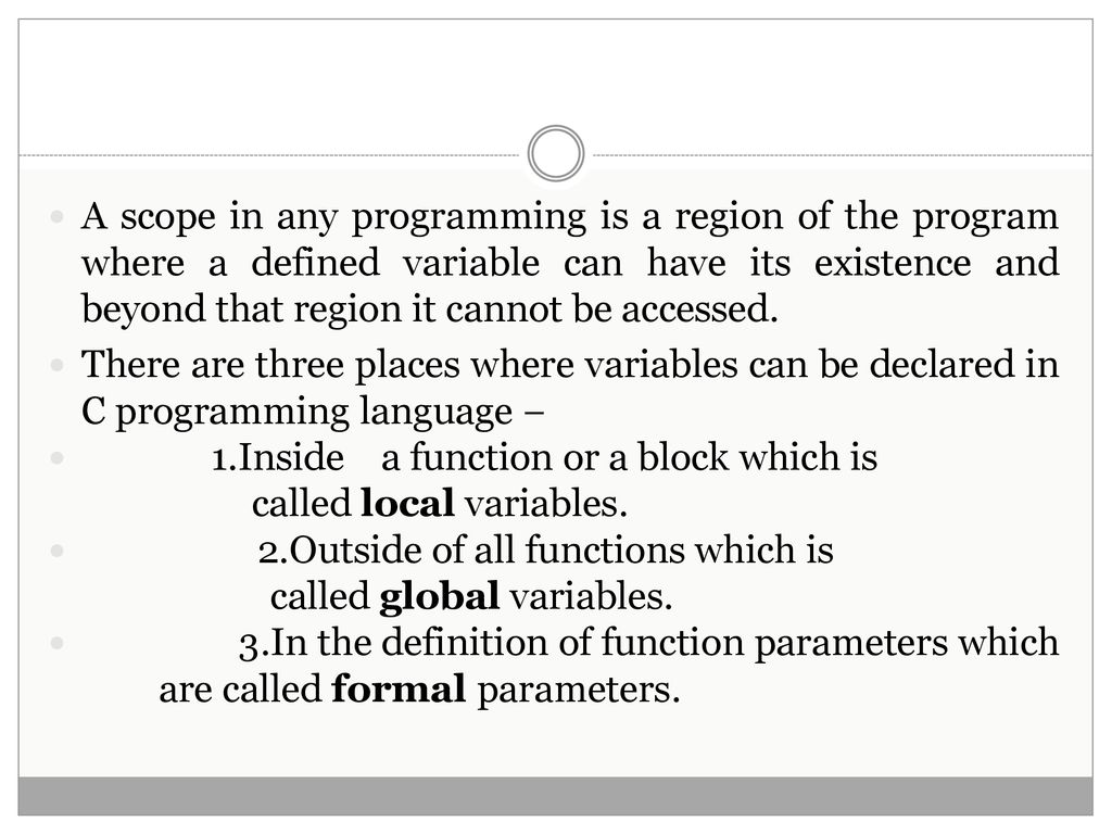 Scope Rules. - ppt download